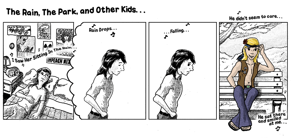 The Rain The Park And Other Kids, Panel 1